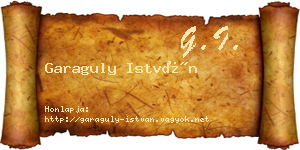Garaguly István névjegykártya